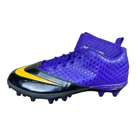 Nike Lunarlon Superbad Pro TD Football Cleats Rare Purple 534994-518 Size 14 - Picture 8 of 13